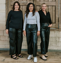 Load image into Gallery viewer, Moke - June Faux Leather wide leg Pants - Black