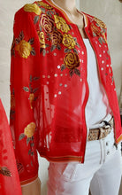 Load image into Gallery viewer, Aratta - The Rosabel Bomber Jacket - Red