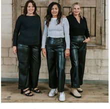 Load image into Gallery viewer, Moke - June Faux Leather wide leg Pants - Black