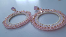 Load image into Gallery viewer, Adorne - Jewel Top Ring Drop event earrings - pastel Pink/Gold
