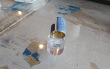 Load image into Gallery viewer, Dora Haralambaki - Pythari Asymm band Ring - Light blue
