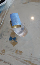 Load image into Gallery viewer, Dora Haralambaki - Pythari Asymm band Ring - Light blue
