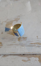Load image into Gallery viewer, Dora Haralambaki - Pythari Asymm band Ring - Light blue
