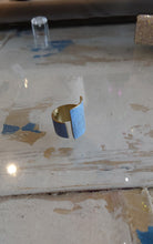 Load image into Gallery viewer, Dora Haralambaki - Pythari Asymm band Ring - Light blue
