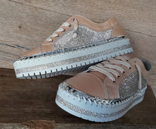 Load image into Gallery viewer, Ameise - Leather Bling Sneaker - Rose - SHANI
