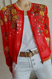 Aratta - The Rosabel Bomber Jacket - Red