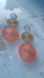 Seriously Designs - 3 circle Mesh Earrings