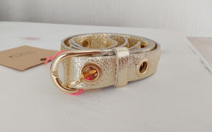 Italian Star - Leather Wilde metallic belt