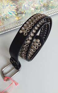 Italian Star - Valili Leather Belt - Black