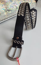 Load image into Gallery viewer, Italian Star - Valili Leather Belt - Black
