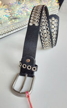 Load image into Gallery viewer, Italian Star - Valili Leather Belt - Black
