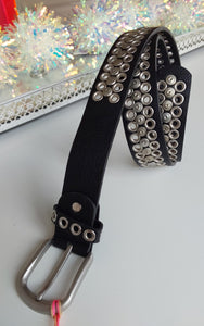 Italian Star - Valili Leather Belt - Black