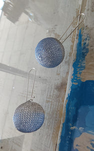 Seriously Designs - Mesh Earrings - Stainless/Blue