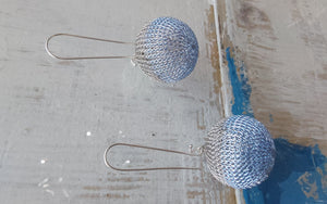 Seriously Designs - Mesh Earrings - Stainless/Blue