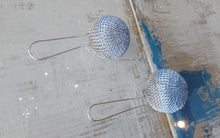 Load image into Gallery viewer, Seriously Designs - Mesh Earrings - Stainless/Blue
