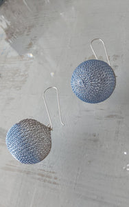 Seriously Designs - Mesh Earrings - Stainless/Blue