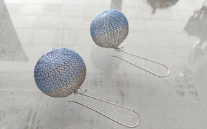 Seriously Designs - Mesh Earrings - Stainless/Blue