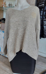 Italian Luxe- Gold heart knit - Beige