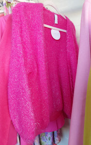 Urban Luxury- Buttonless Fury Cardigan - Bubblegum