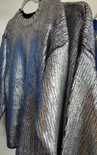 Load image into Gallery viewer, Metallic Ribbed knit - Silver/ Black
