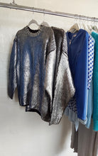 Load image into Gallery viewer, Metallic Ribbed knit - Silver/ Black
