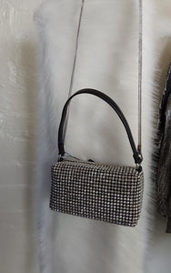 Diamonte Shoulder Bag - Silver