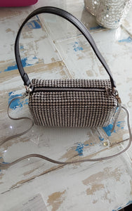 Diamonte Shoulder Bag - Silver