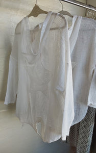 Net Star hooded Jacket - White