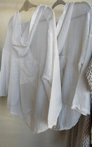Net Star hooded Jacket - White
