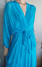 Load image into Gallery viewer, La Strada - Silk Layered Cross over Dress - Turquoise
