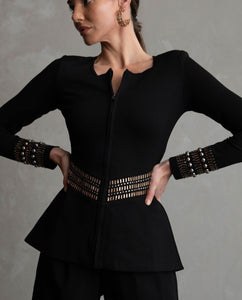 Blair Peplum Embellishment Jacket by Cazinc the Label
