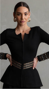 Blair Peplum Embellishment Jacket by Cazinc the Label