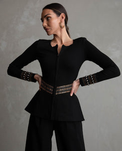 Blair Peplum Embellishment Jacket by Cazinc the Label