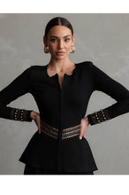 Load image into Gallery viewer, Blair Peplum Embellishment Jacket by Cazinc the Label
