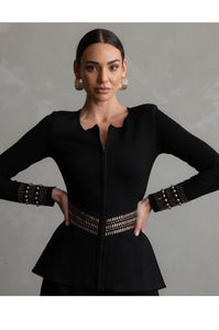 Blair Peplum Embellishment Jacket by Cazinc the Label
