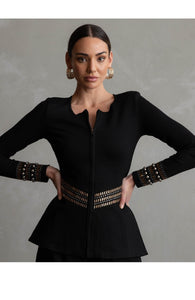 Blair Peplum Embellishment Jacket by Cazinc the Label