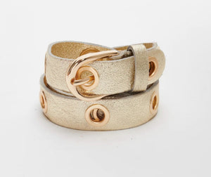 Italian Star - Leather Wilde metallic belt