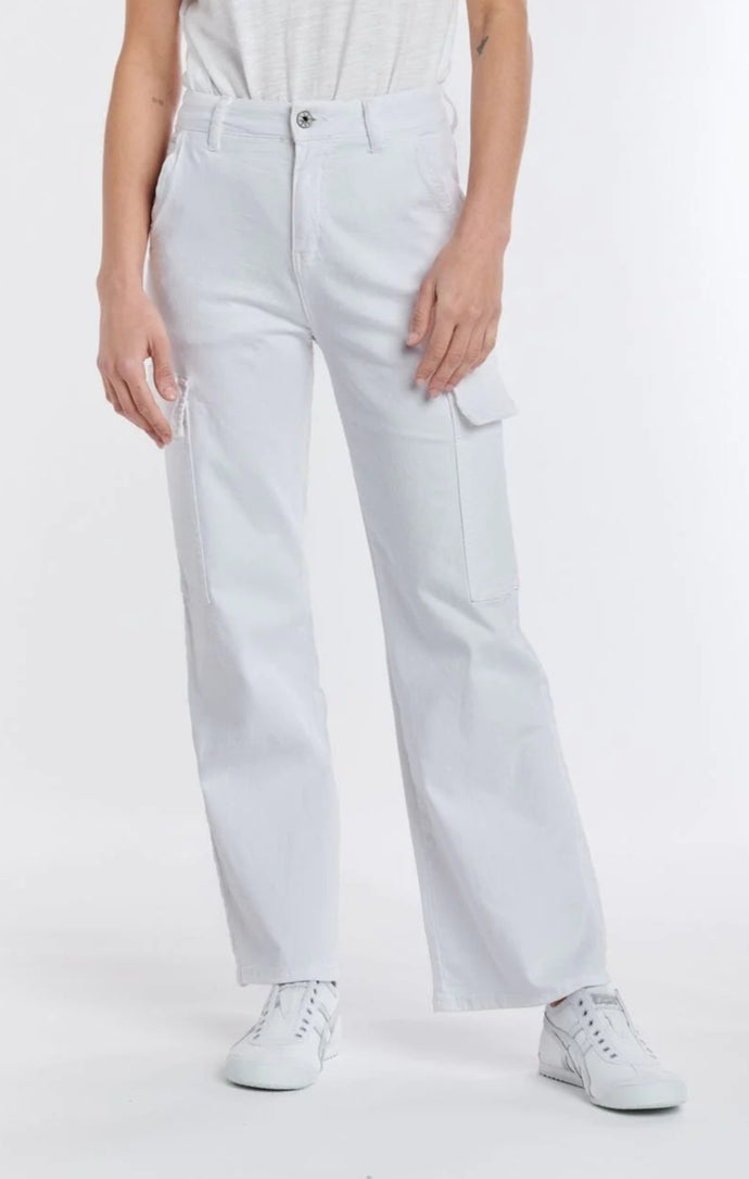 Italian Star - Cargo Denim Pant - White