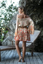 Load image into Gallery viewer, Miss June - Waldorf Off Shoulder Dress - Peach
