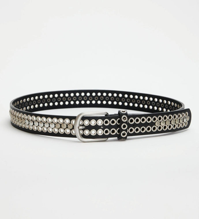 Italian Star - Valili Leather Belt - Black