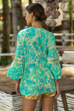 Load image into Gallery viewer, Miss June - Gemma Blouse - Turquoise
