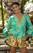 Load image into Gallery viewer, Miss June - Gemma Blouse - Turquoise
