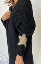 Load image into Gallery viewer, Italian Luxe  - Star Cardigan - Black
