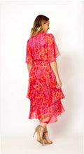 Load image into Gallery viewer, La Strada - Layered Cross over Dress - Hot pink and Orange print
