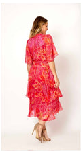 Load image into Gallery viewer, La Strada - Layered Cross over Dress - Hot pink and Orange print
