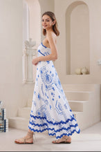 Load image into Gallery viewer, Grecian Wave  Dress - White/Blue
