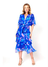 Load image into Gallery viewer, La Strada - Layered Cross over Dress - Cobalt /pink
