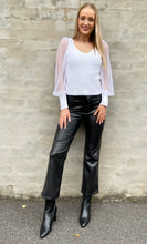 Load image into Gallery viewer, Straight leg Faux Leather pants - Black
