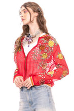 Load image into Gallery viewer, Aratta - The Rosabel Bomber Jacket - Red
