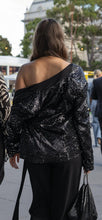 Load image into Gallery viewer, Cazinc the Label- Federal Sequin Blazer - Black

